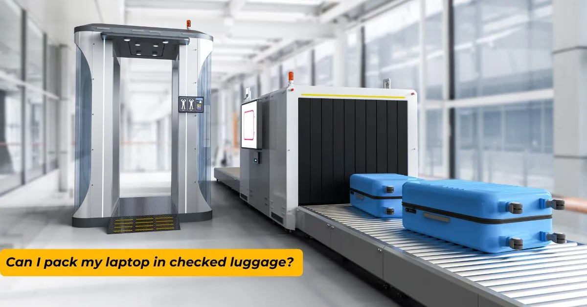 laptop in checked luggage